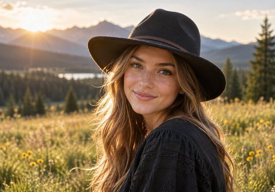 Northern Colorado portrait photographed at outdoor mountain estate for custom website content